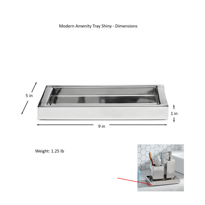 Ensemble d'accessoires de salle de bain Modern Shiny, 3 pièces