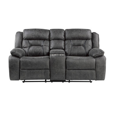 Ensemble de salon double inclinable gris Chistine Hill