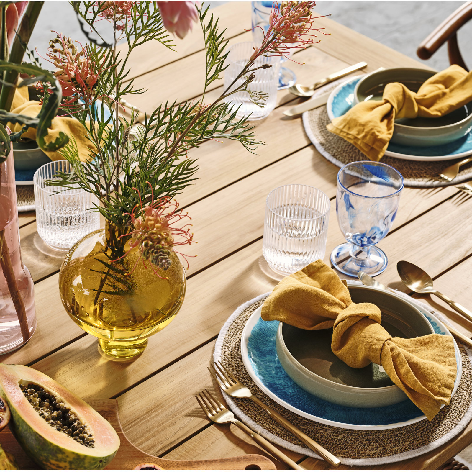 Hodges Teak Outdoor Dining Table, 60" L x 30" H x 39" D