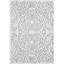 Tapis gris floral en polypropylène tissé à la machine 3 pi 11 po x 5 pi 5 po Floral-562675536