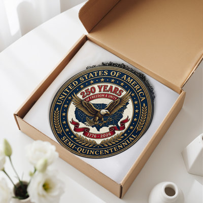 Panneau de fenêtre en verre pour décoration intérieure États-Unis 250th Anniversary