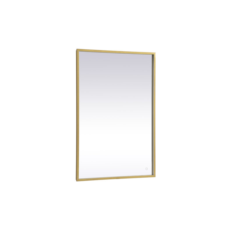 Miroir Piche Inch avec température de couleur réglable 3000K / 4200K / 6400K, Laiton, 27 po x 40 po
