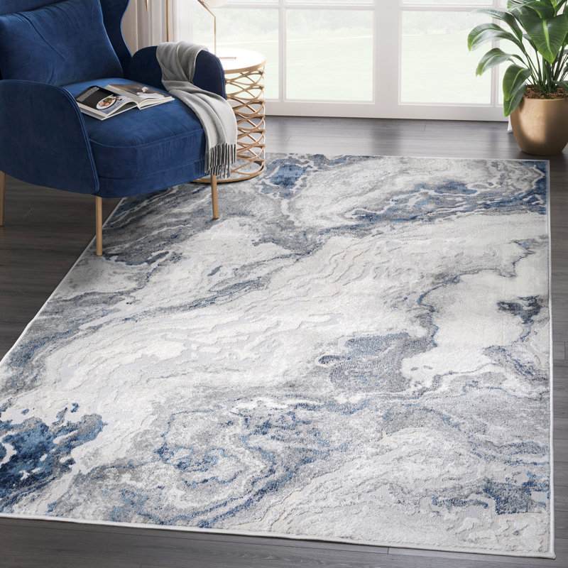 Lojeen Abstract Indoor Rug, Rectangle 5'3" x 7'6"