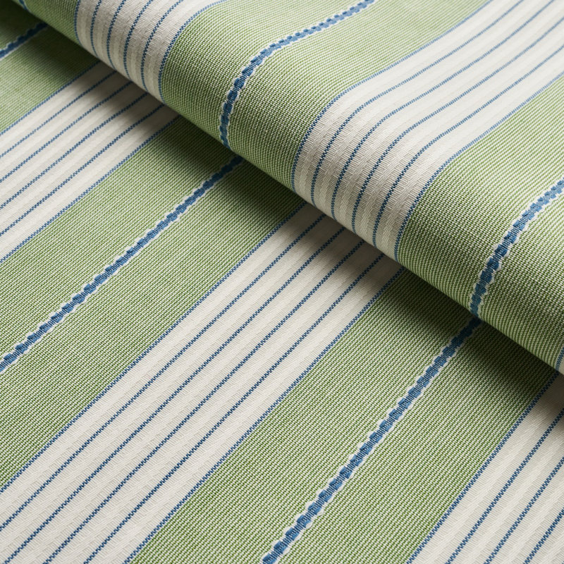 Audrey Stripe Fabric, Green