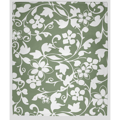 Jeté polaire floral