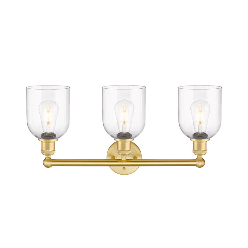 Allysson 3 - Light Dimmable Vanity Light, Clear, Satin Gold