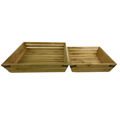 Ensemble de casiers en bois 2 pièces