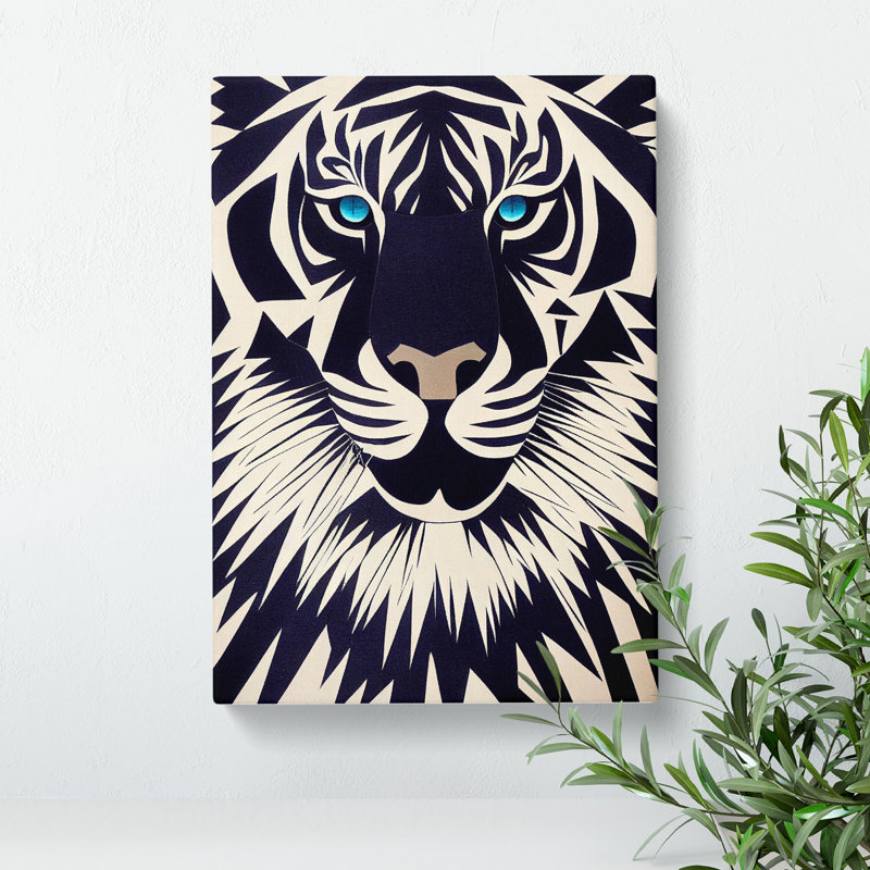 XC1022-4672X Tiger Art No.4 Abstract - Wrapped Canvas Print, 60cm H x 40cm W, Wrapped Canvas