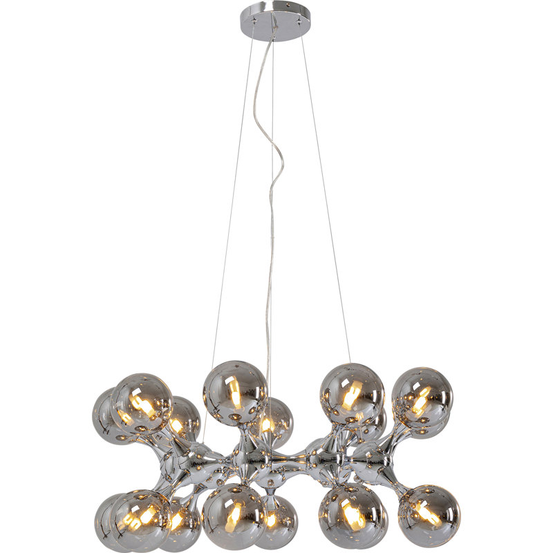 Pendant Lamp Atomic Balls 74cm, Chrome, 18