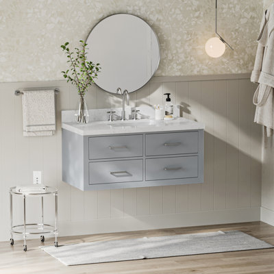 Ensemble de meuble-lavabo mural simple 42,25 po Macolm