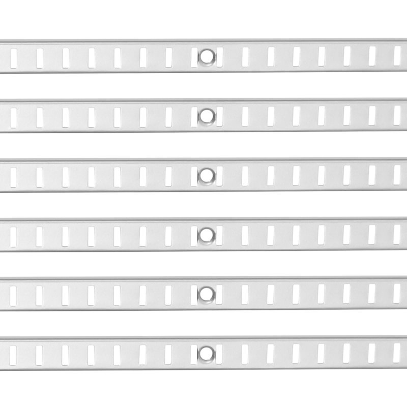 Shelf Track 36.3-Inch 6 Pack Adjustable Steel Wall Mounted Shelf Pilaster
