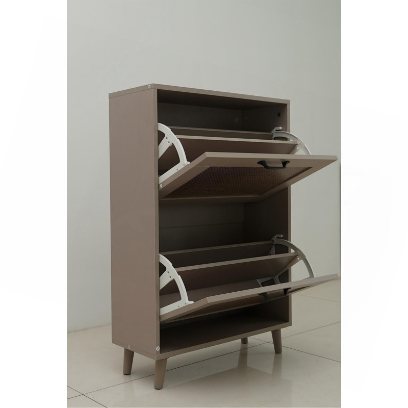 Étagère à chaussures à 2 niveaux pour vestibule - Organisateur de rangement pour chaussures stable et spacieux, conception facile d'accès, pouvant contenir jusqu'à 12 paires