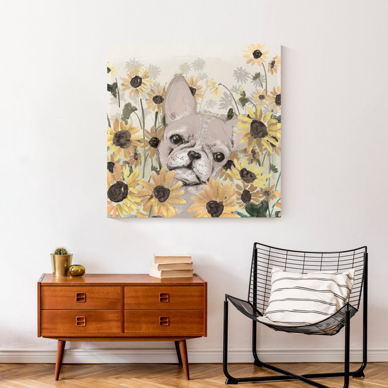 Impression sur toile Frenchie, H 30 po x l 30 po