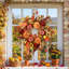 Couronne d'automne 18 po pour porte d'entrée avec tournesols, citrouilles, pommes de pin et baies