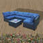 Ensemble de canapé sept pièces avec fauteuil et chaise d'extérieur en rotin PE noir 7-JH001 Boîte 3-1-2-3 avec