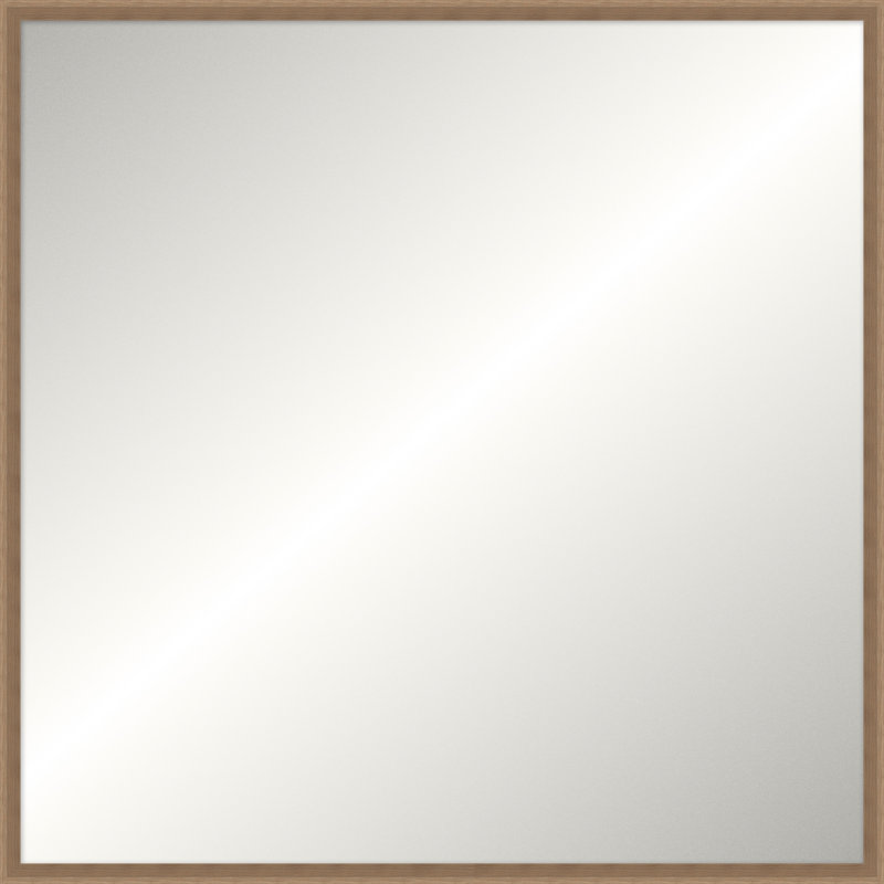 Walnut Ridgeline Mirror, Square 37.5" x 37.5", Non-Beveled