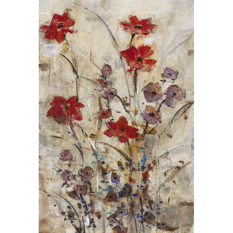 Floral Wash I 1 Piece Wrapped Canvas Wall Art, 91cm H x 61cm W