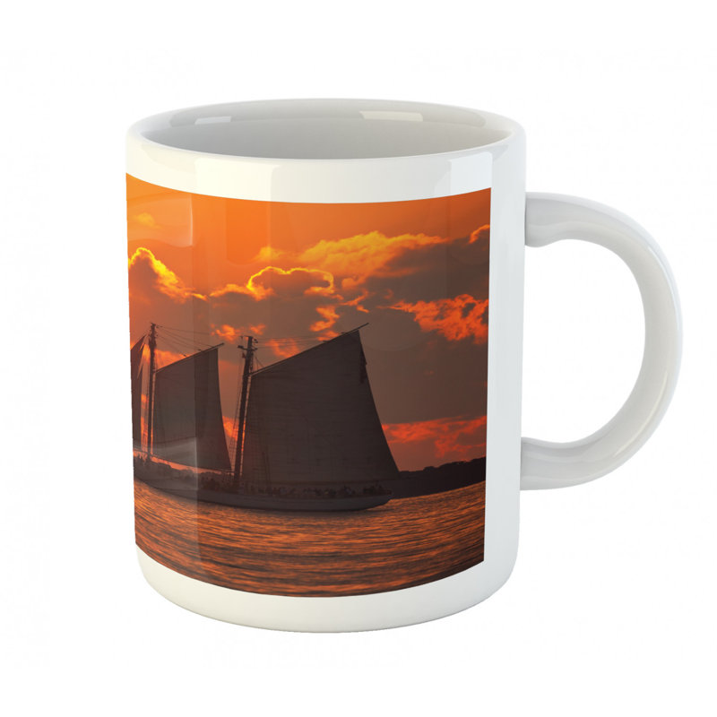 Grande tasse à café voilier