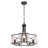 Hanshelmut 5 - Light 18.9" Dimmable Modern Drum Glass Chandelier Over Table Bedroom Light Fixture For Living Room Hallway Foyer Kitchen-1157622278