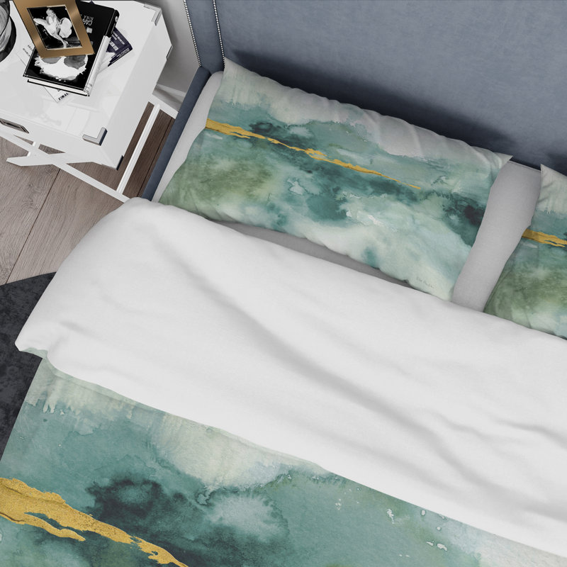 Ensemble de housse de couette abstrait - Microfibre moderne et contemporain, Housse de couette double / grand et 2 taies