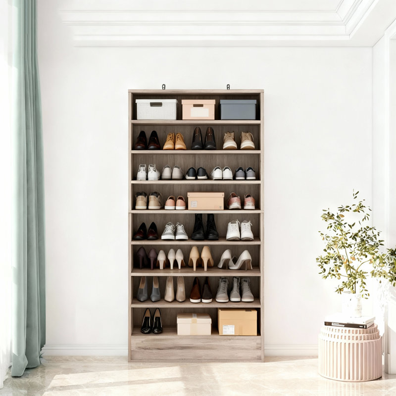 Armoire à chaussures 31 po9 de largeur, 9 niveaux 40 à 45 paires, Gris