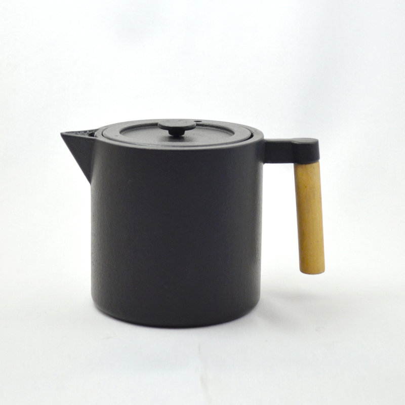 Ebern Designs Bronstein 0.9ml Solid Colour Teapot, Black