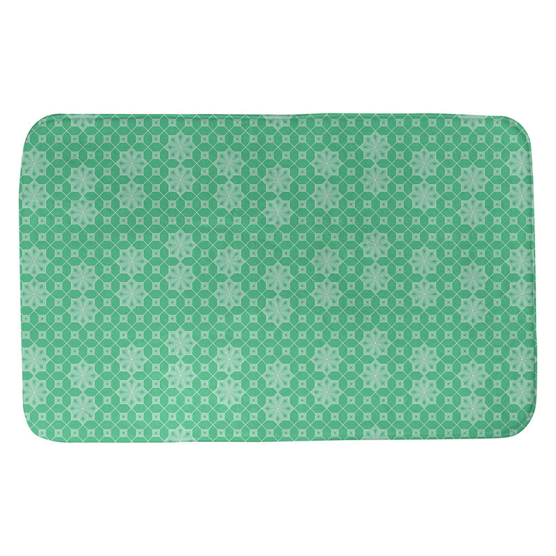 Tapis de bain en treillis Leffel, l 17 po x L 24 po, Vert