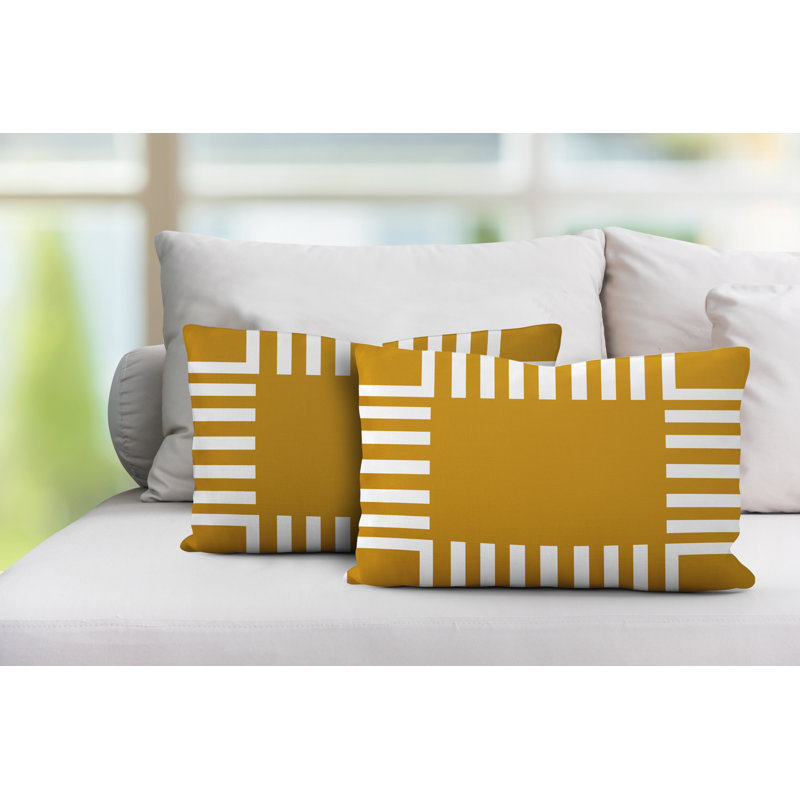  Coussin décoratif intérieur / extérieur sans ajout décoratif, Jaune