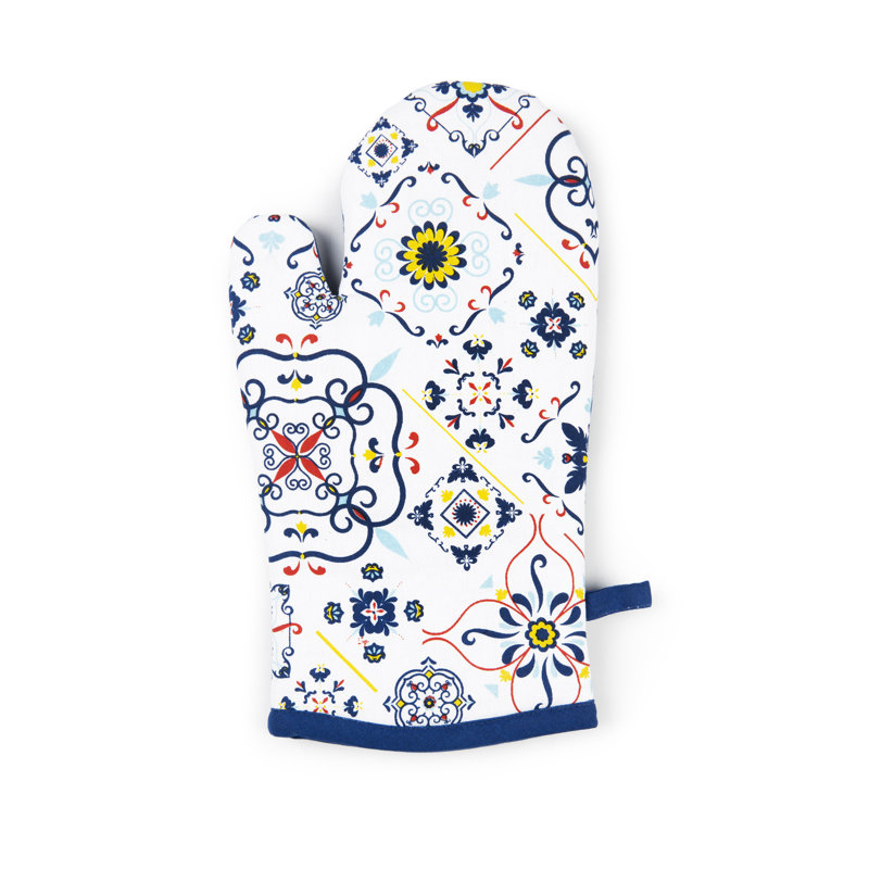 Excelsa Vietri Geometric Cotton Oven Mitt