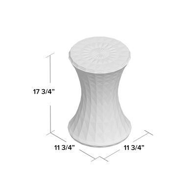 Stone Plastic Accent Stool