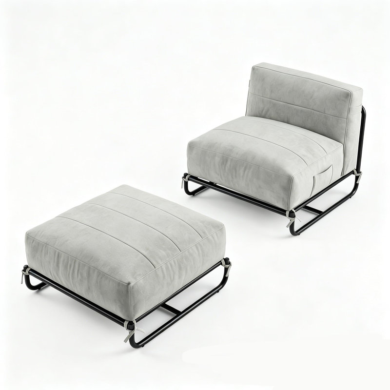 Chaise longue d'extérieur avec repose-pieds Cloud Cloud
