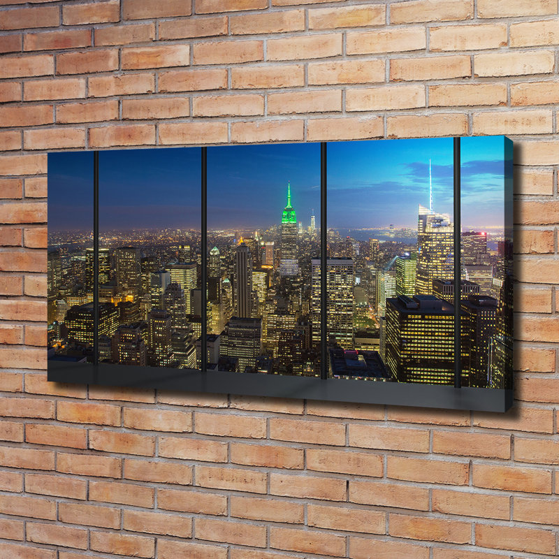 New York By Night - Wrapped Canvas Print