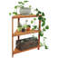 Turrella 3-Tier Brown Meranti Wood Outdoor Plant Stand