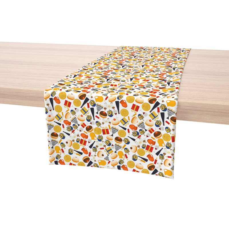 Westbeth Geometric Hanukkah Table Runner, 72" L x 12" W