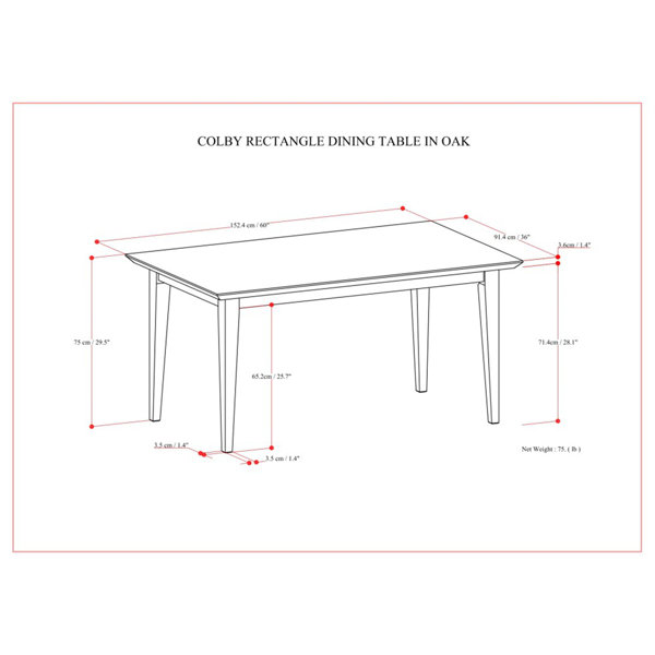Dimensions du produit