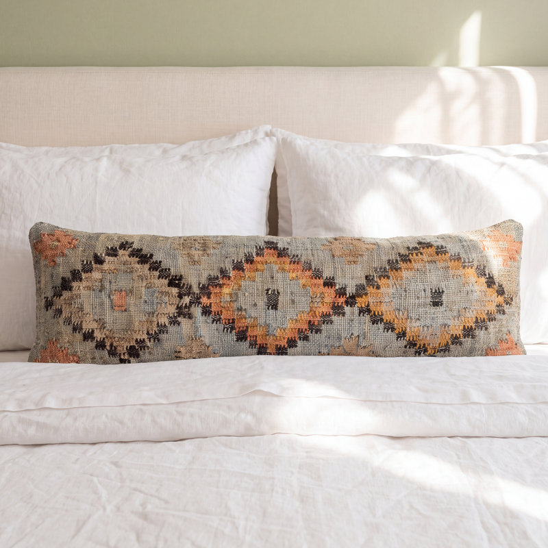 Akara Geometric Jute / Sisal Throw Pillow