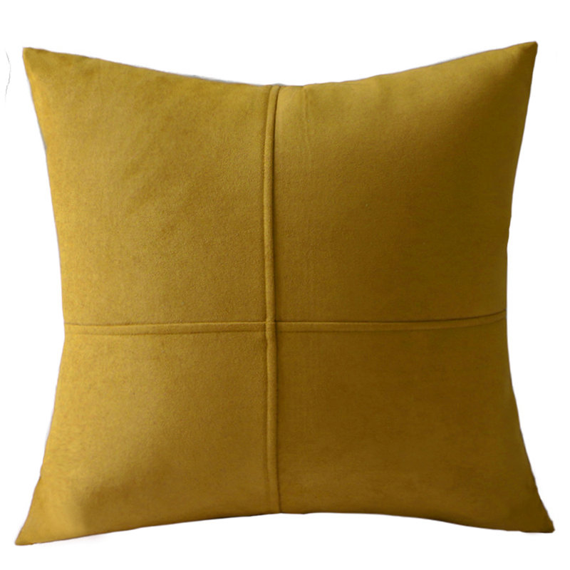  Ensemble de 2 coussins décoratifs de couleur unie Quadrant avec inserts , Beige, H 20 po x l 20 po