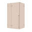 Drew Porte de douche pivotante réversible 45,6po–46po x 79po en or brossé avec verre teinté brun et panneau latéral 30,2–30,5po-125041171