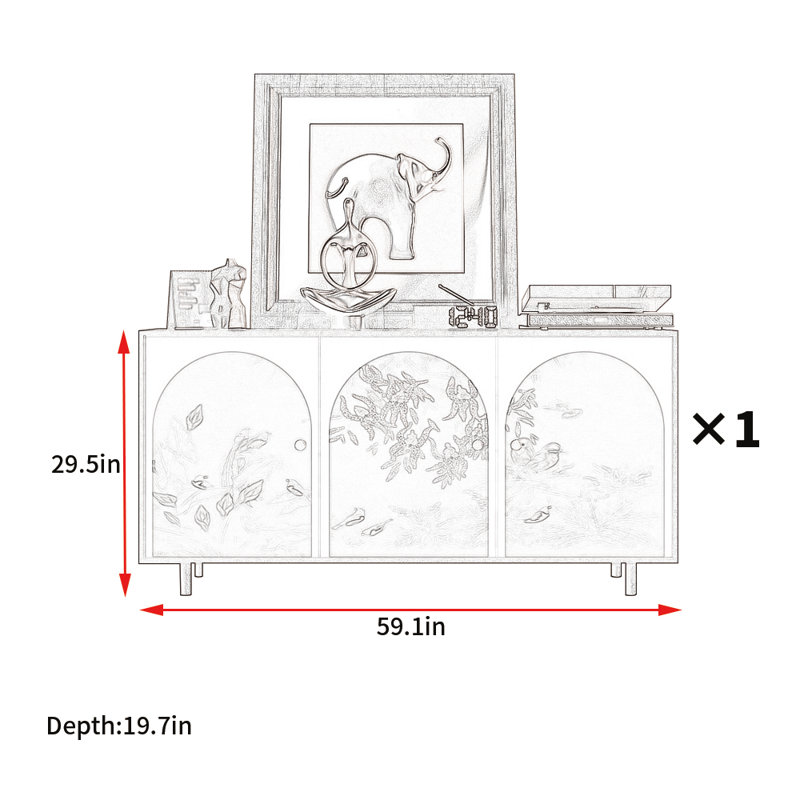 French Creative Style Accent Cabinet