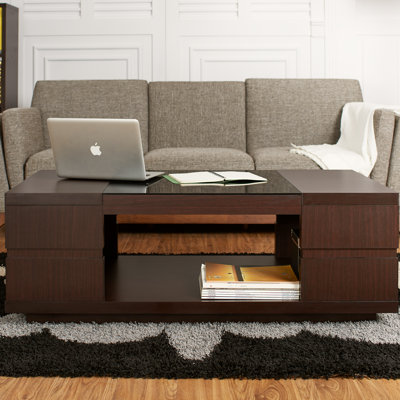 Solid Coffee Table with Storage