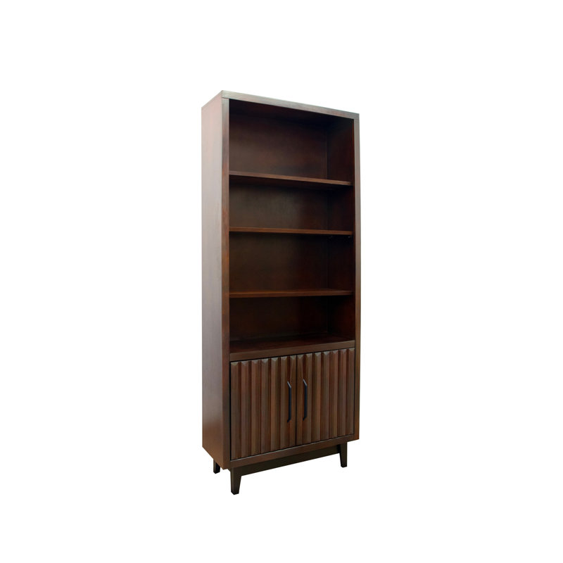 Bibliothèque Radier 78 po de hauteur, aucun assemblage requis, finition bois de rose, Cerisier