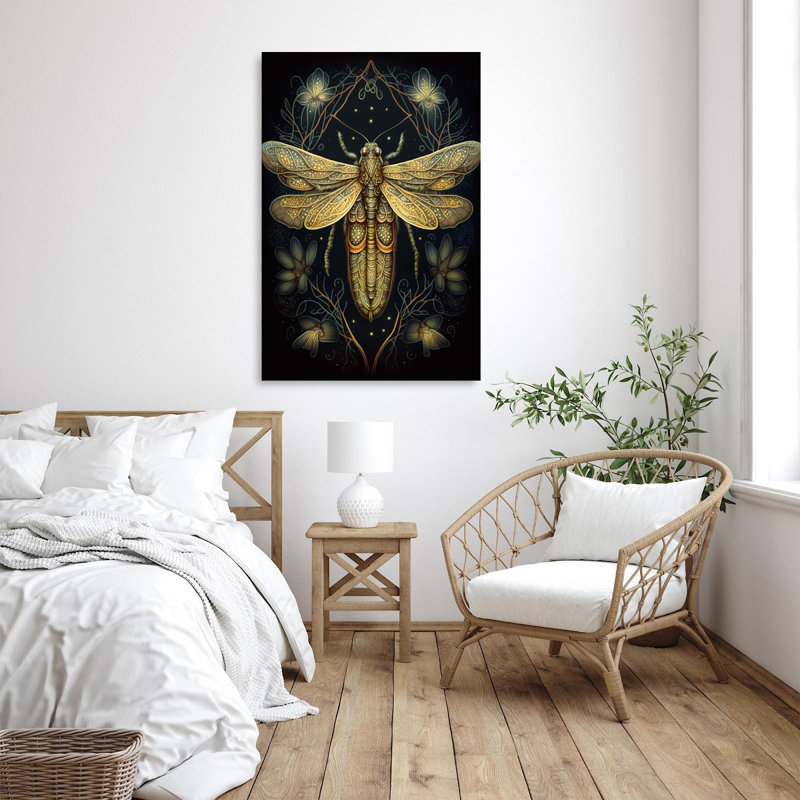 «Daisies And Firefly», impression sur toile tendue, H 36 po x L 24 po x l 1,25 po