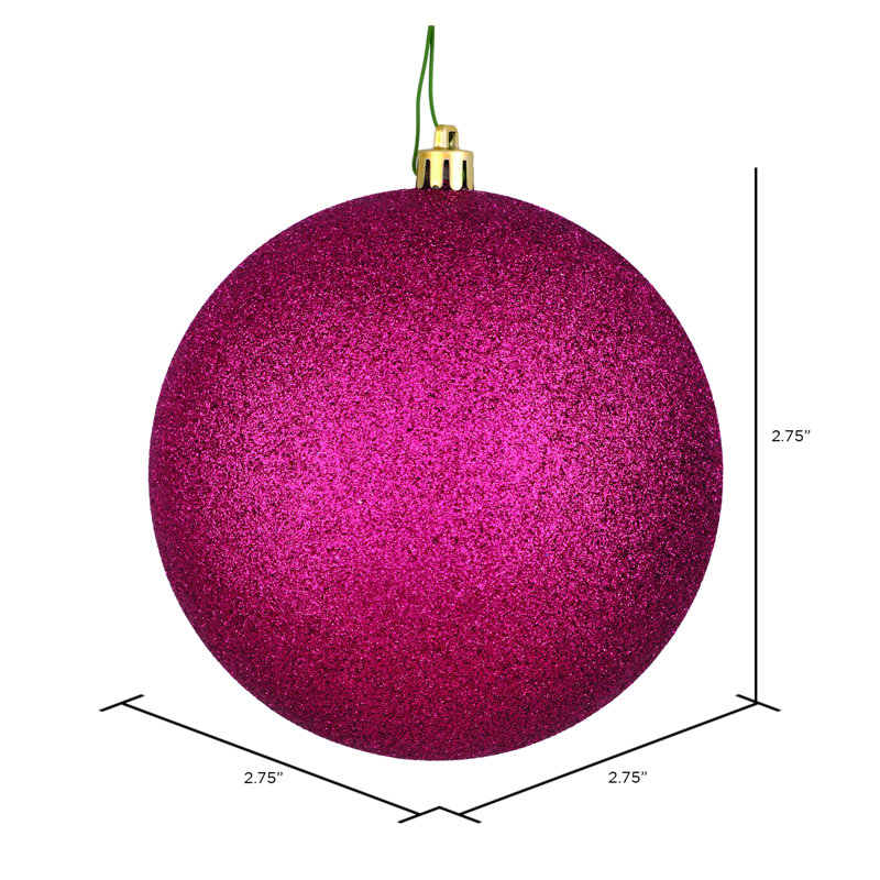Ornement boule des Fêtes, H 2,75 po x l 2,75 po x P 2,75 po, Rouge baie