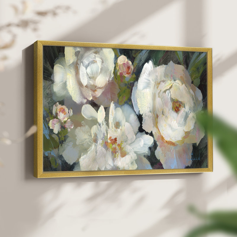 Garden Peonies Trio -Framed Print - Restickable