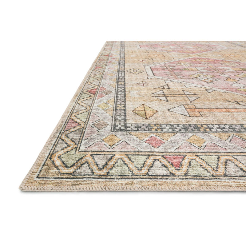 Sadena Performance Washable Oriental Indoor / Outdoor Rug, Rectangle 4'11" x 9'10"
