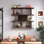 Buffet mural avec rangement et support pour verres à vin