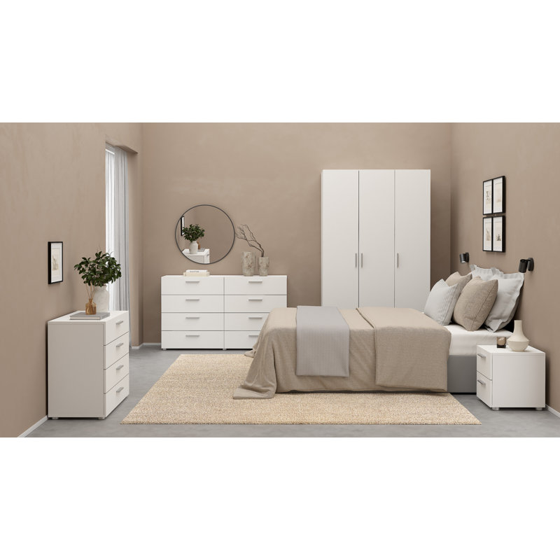 Gianna 8 Drawer 55.12" W Double Dresser, White