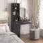 Bureau à cheveux simple noir moderne, rangement multicouche, grand espace de rangement