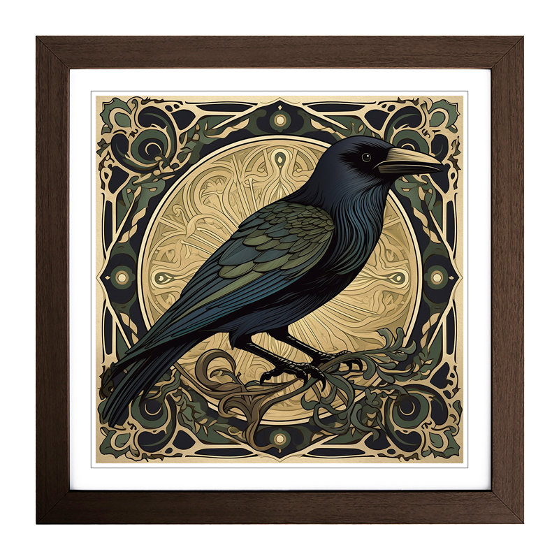 Single Picture Frame Print on Wood, Walnut