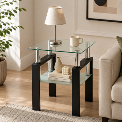Catasha Glass End Table